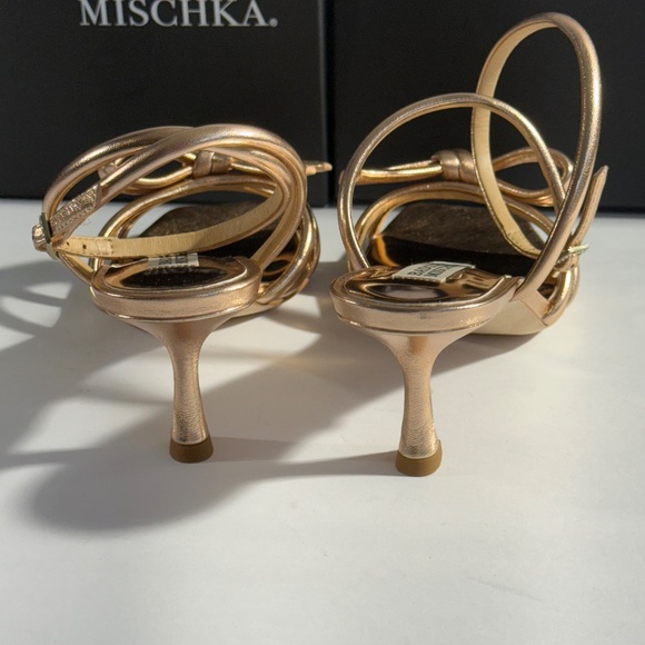 Badgley Mischka Loyalty Ankle Strap Knotted Heel Sandals Size 6 NEW - Picture 12 of 13